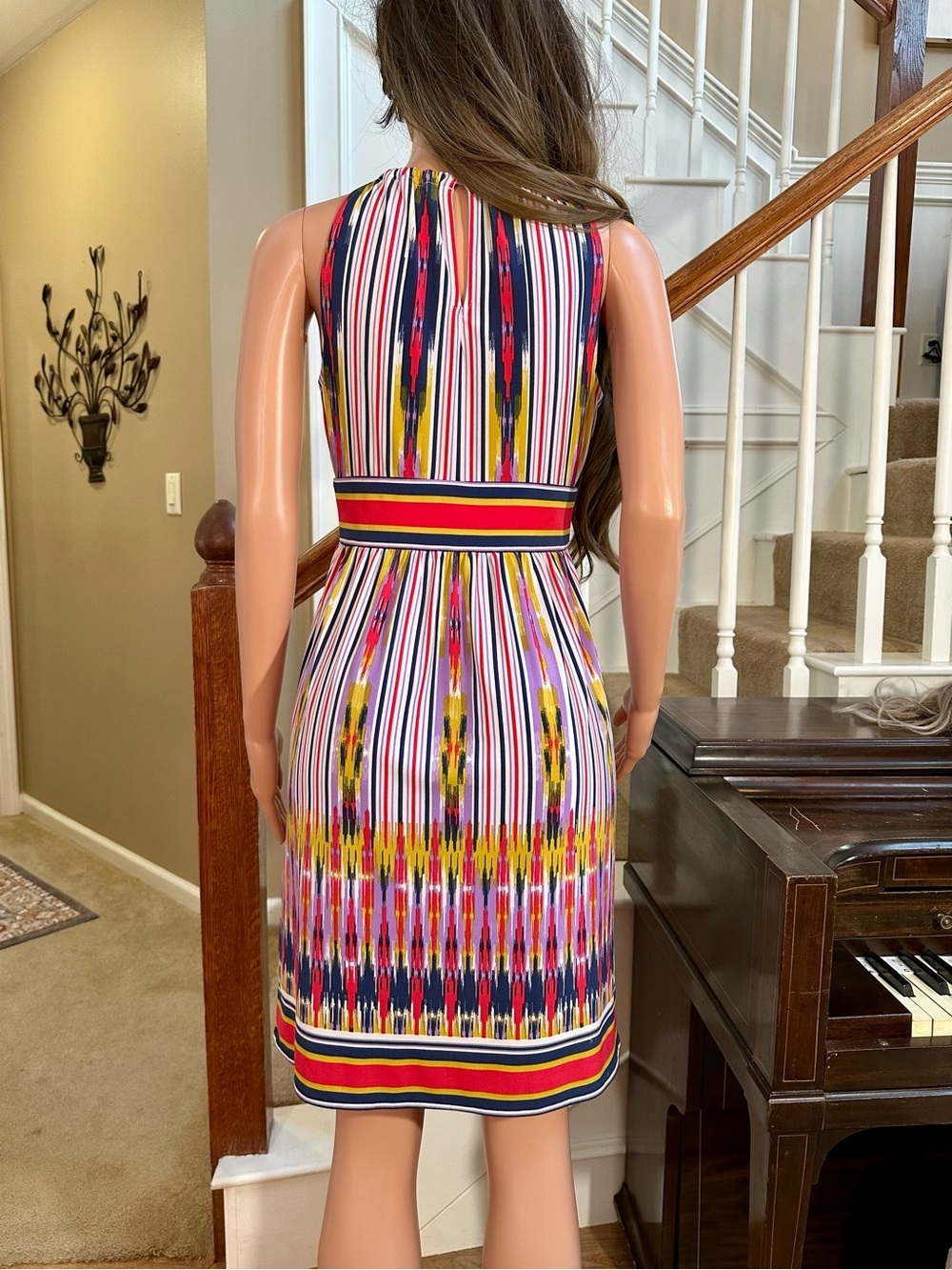 London Times Striped Multicolor Halter Dress - Women - Picture 9 of 10